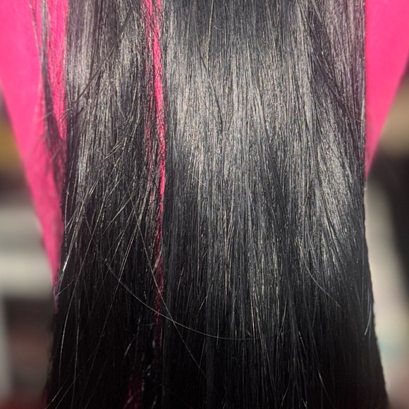 NEW Jet black tape in Sleek Black human Hair Extension 22”